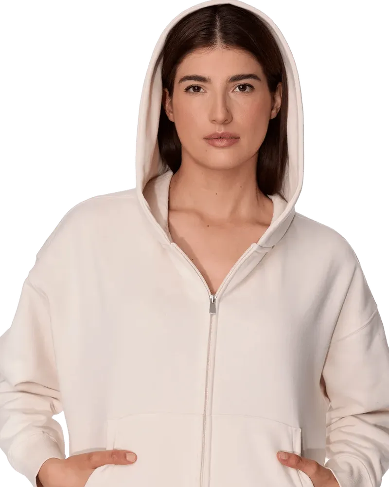 CloudSoft Zip Up Hoodie - Bone