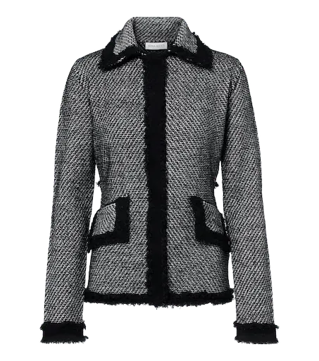 Wool-blend tweed jacket
