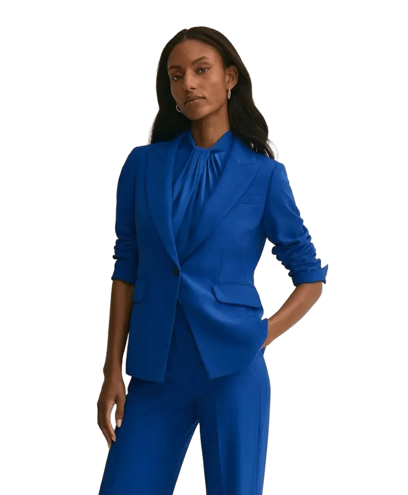 Fine Crepe Peak-Lapel Jacket