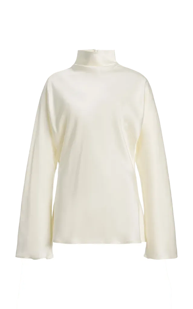 Minimal-Waisted Satin Top