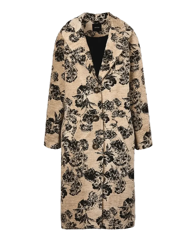 Floral Jacquard Midi Coat