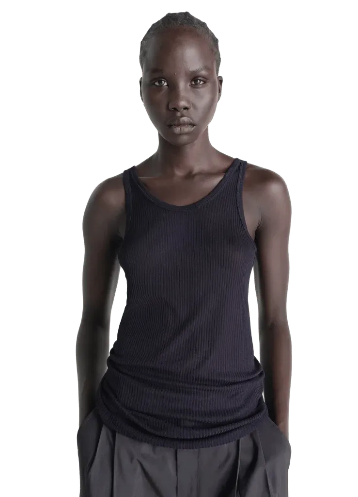 SEAMLESS TANK TOP IN VISCOSE SILK