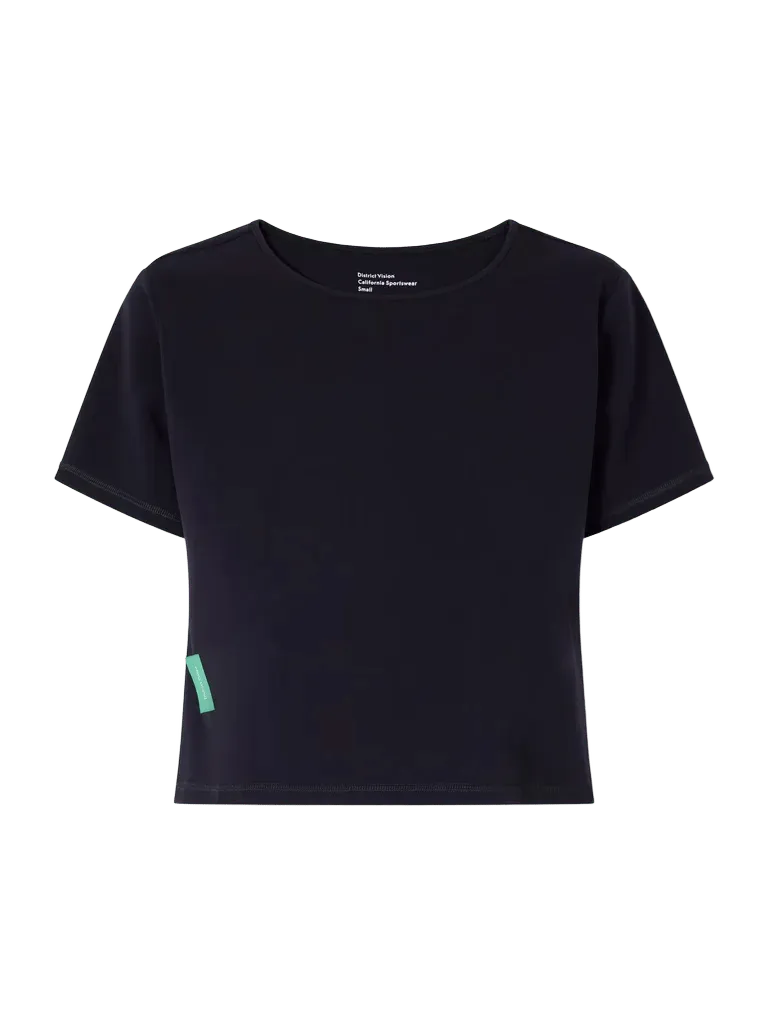 Cropped logo-appliquéd stretch-jersey T-shirt