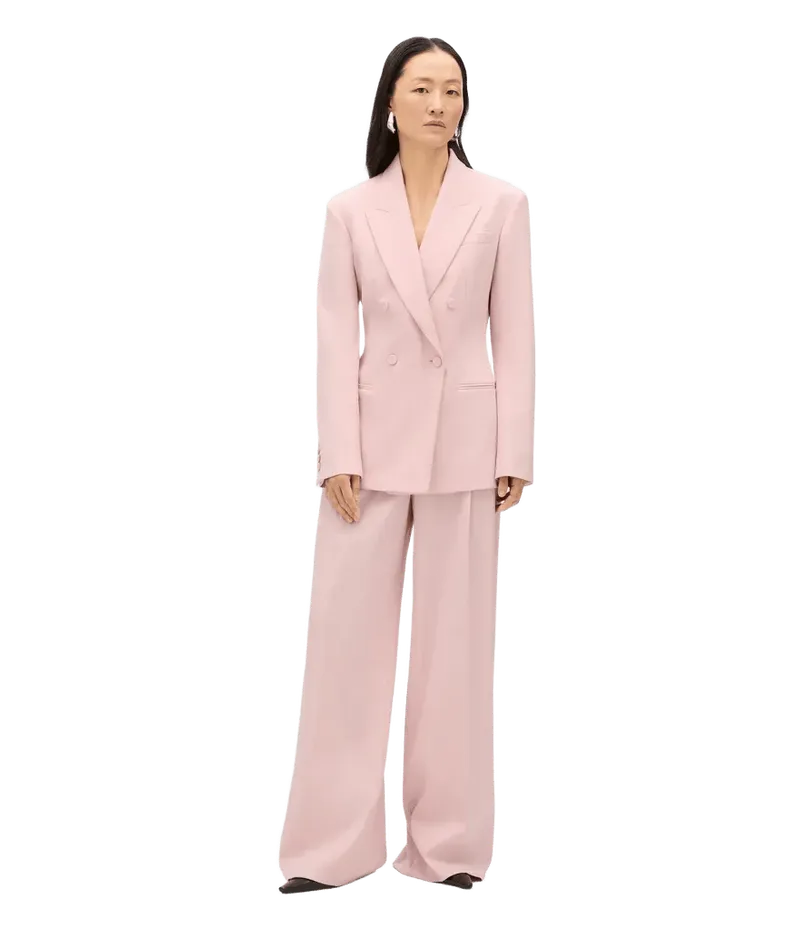 Tailored Double Breasted Jacket | Lotus Pink