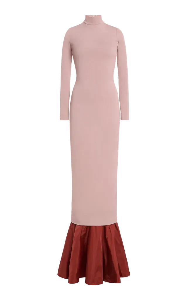 Exclusive Falbala Knit Maxi Dress