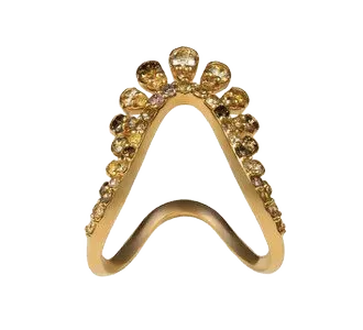 Natural Color Diamond Vanki Crown Ring
