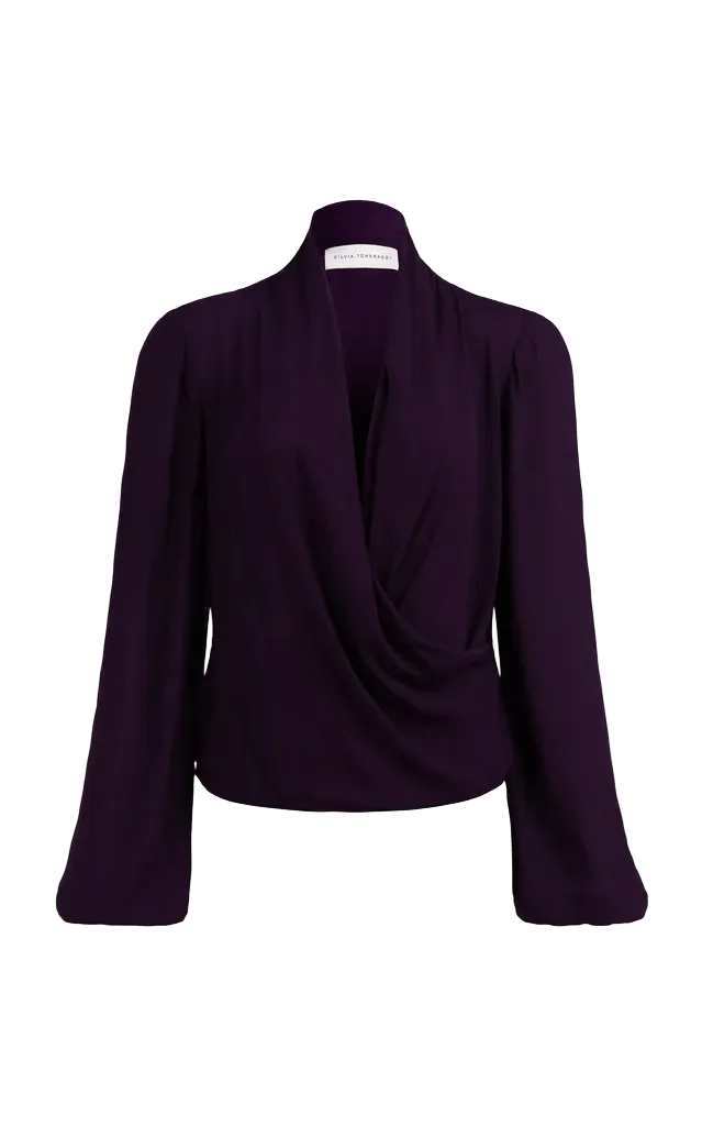 Tea Draped Crepe Top