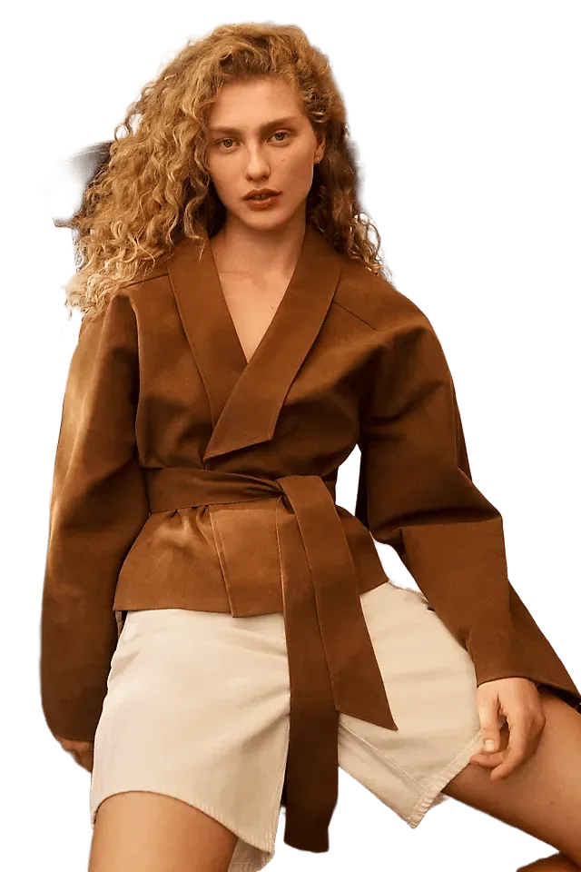 Siempre Faux-Suede Dolman Jacket