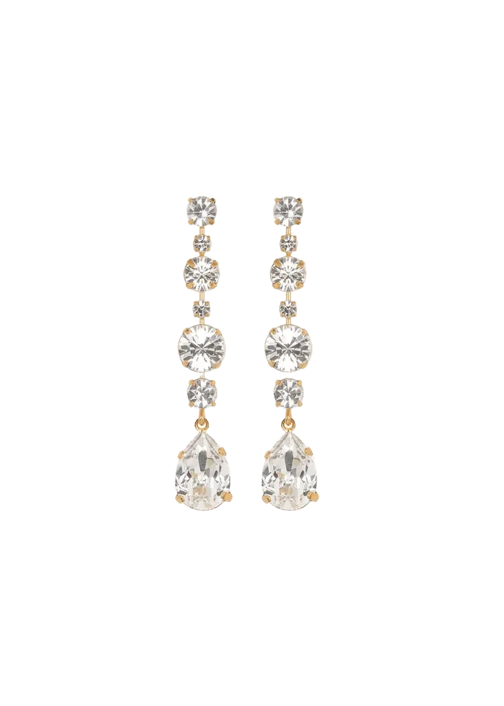 Analia Earrings in Crystal Antique Gold