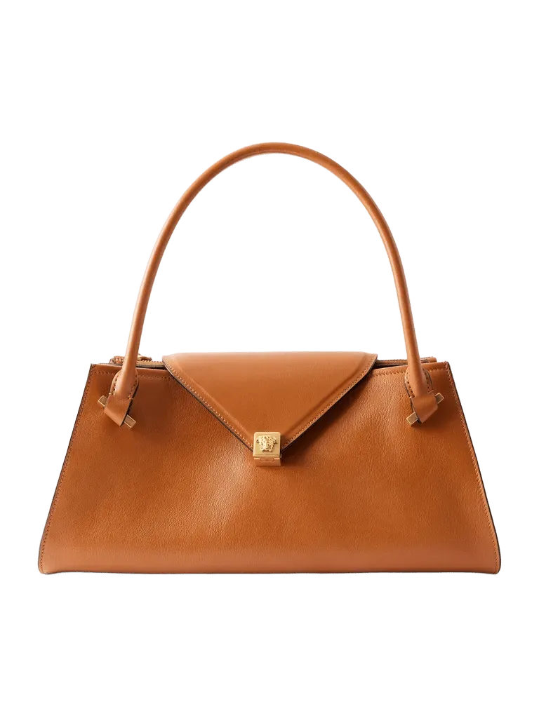 Medium calf leather shoulder bag - tan - One Size