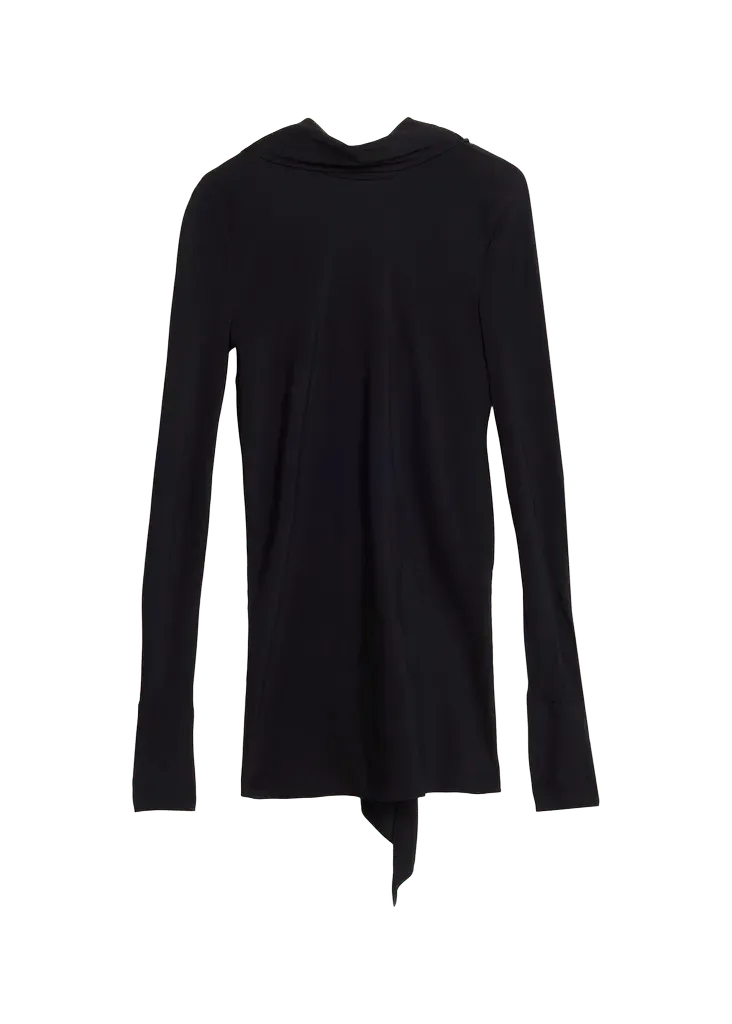 The Row Evo Long-Sleeve Crepe Low-Back Top