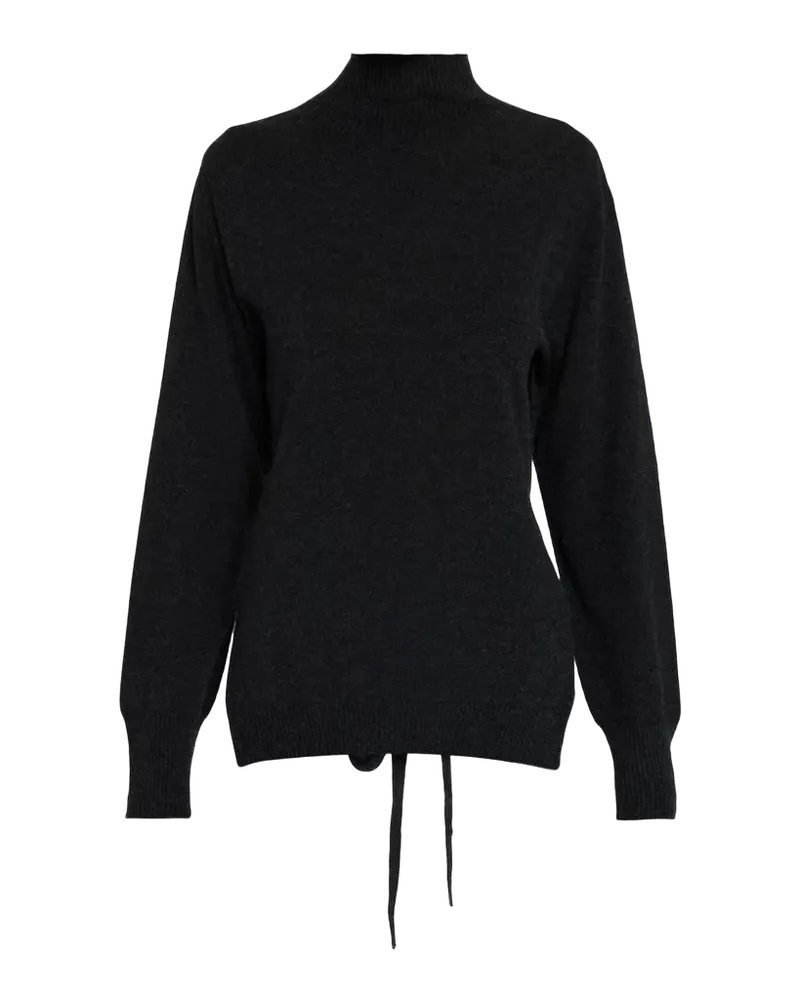 Back-Tie Cutout Silk-Cashmere Knit Top