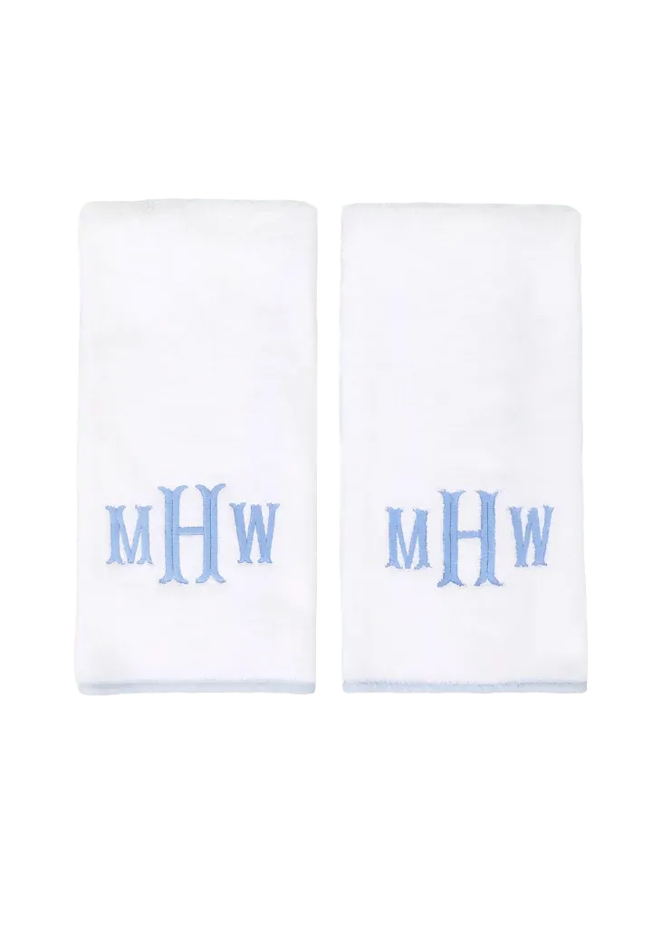 Signature Hand Towel in Light Blue, Set of 2