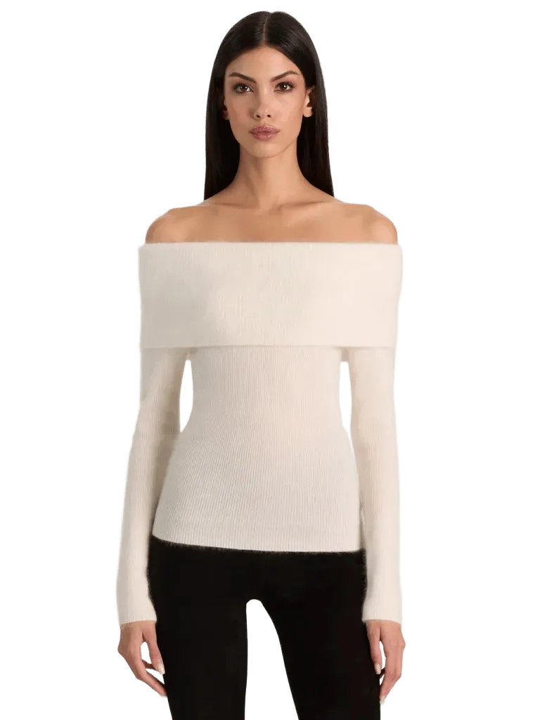 DOLAN FOLDOVER PULLOVER - SOFT WHITE
