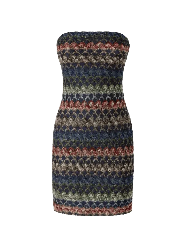 Missoni bustier mini dress with lace motif