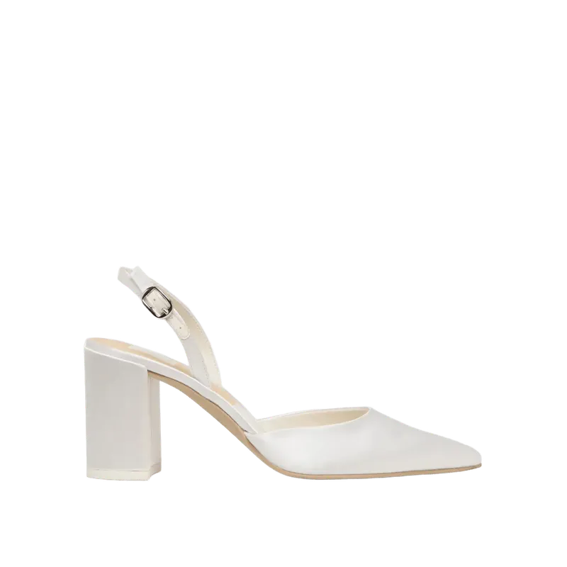 Carel High Heels True White Satin