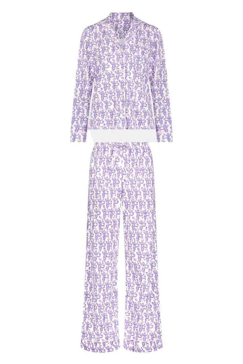 Get Ready With Me Long Sleeve Polo Pajamas