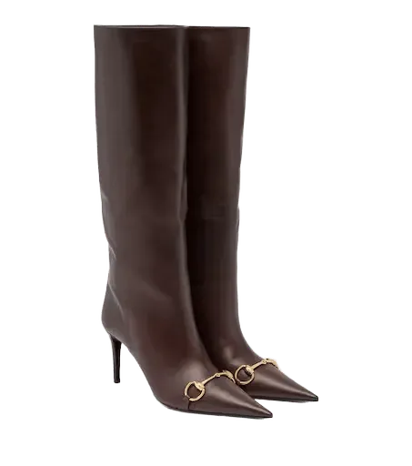 Donna Horsebit leather knee-high boots