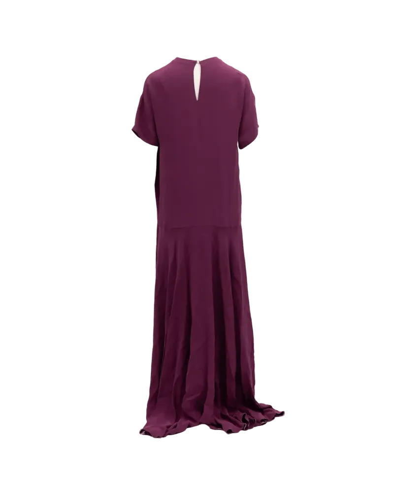 Valentino Garavani Fluid Silk Maxi Dress — Purple