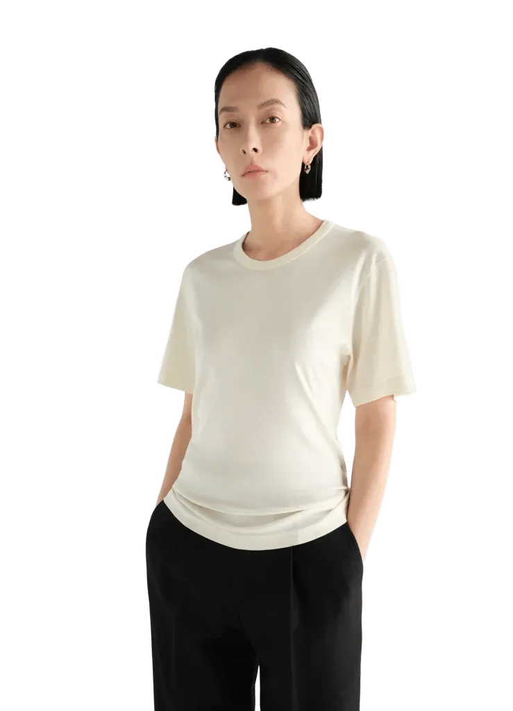 RIB T-SHIRT IN RIB JERSEY