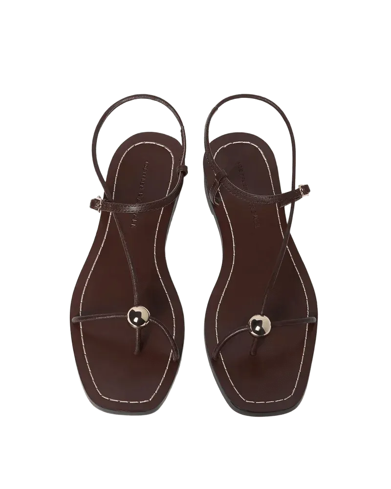 Lara Espresso Leather Sandal