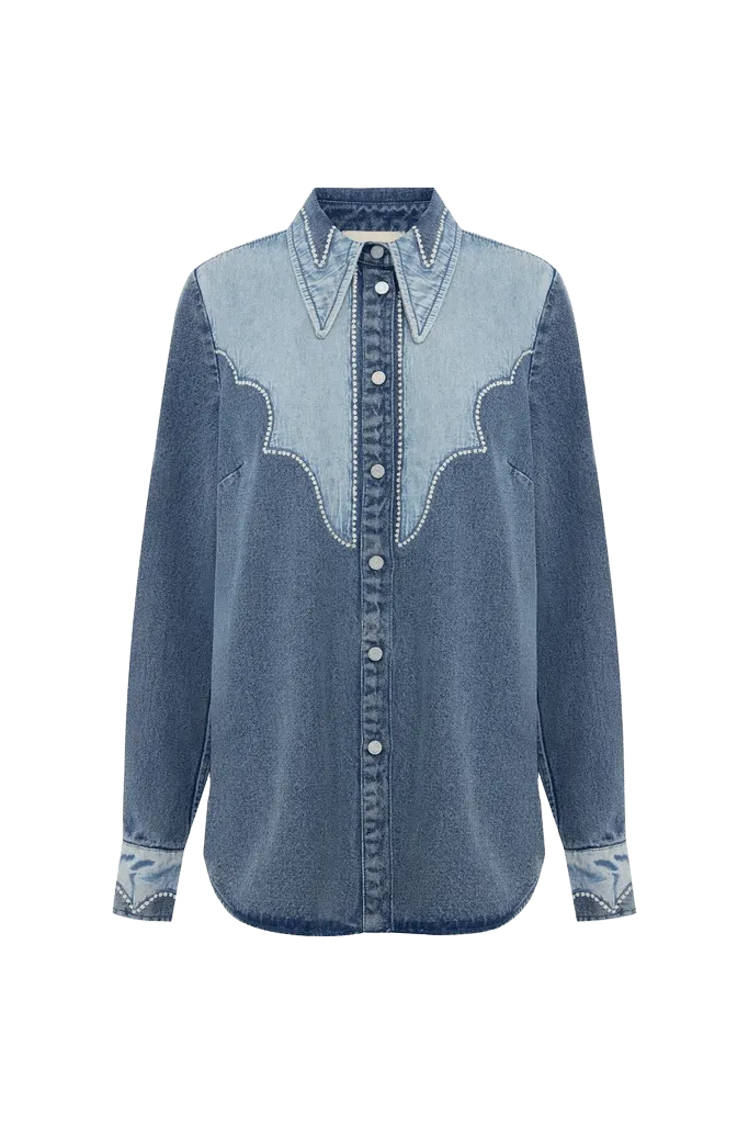 JESSE DENIM APPLIQUE SHIRT