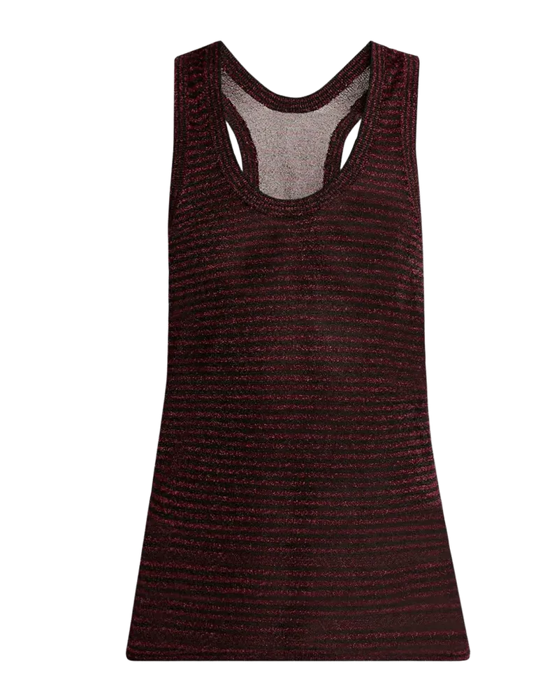 Cevara Metallic Striped Tank Top