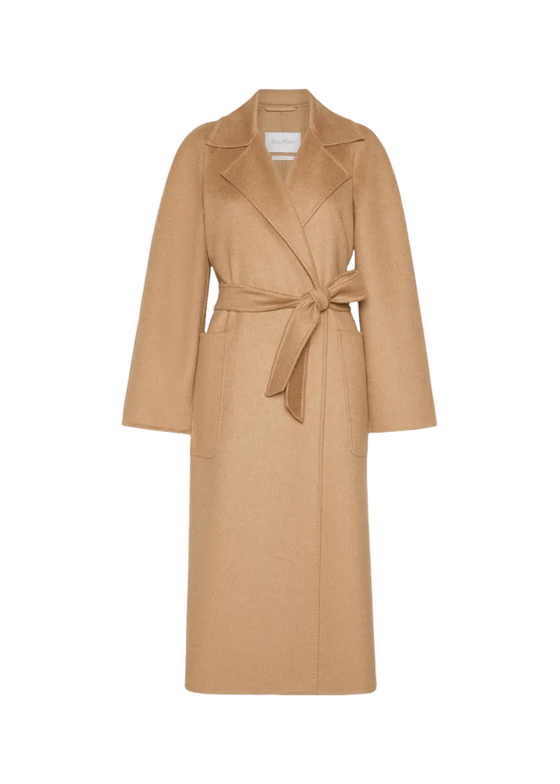 Max Mara Wool Belted Long Wrap Coat