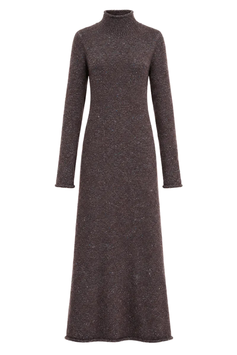 Noir Merino Blend Burton Sweater Dress