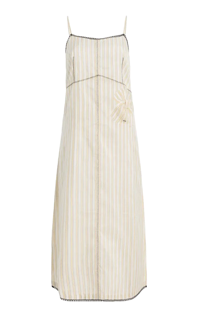 Striped Jersey Midi Dress