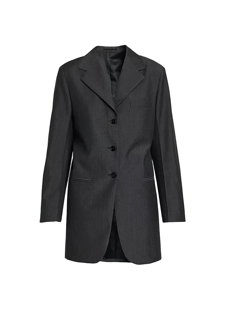 Wool-Mohair Single-Breasted Jacket