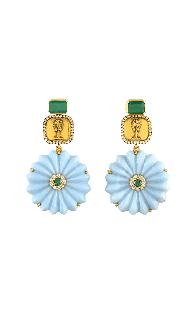 18k Yellow Gold Bluemingdale Earrings