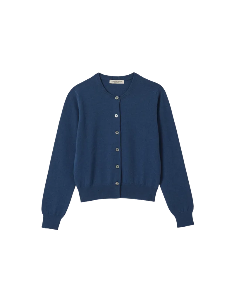 Iris Classic Blue Cashmere Cardigan