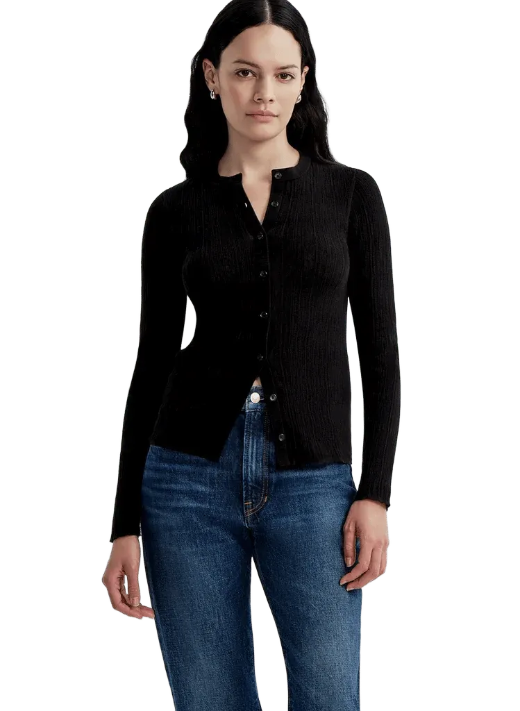 Fisher Fine Cotton Knit Cardigan