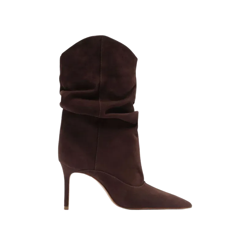 Maryana Slouch Nubuck Bootie in Maplewood