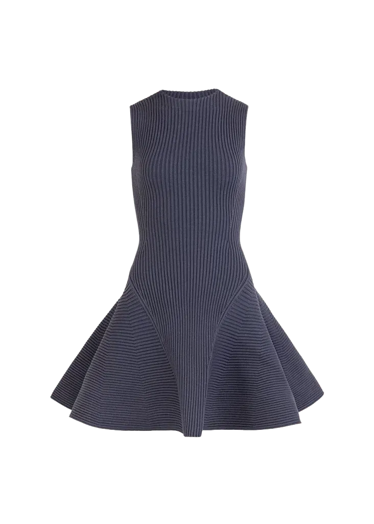 Sleeveless English Rib Mini Skater Dress