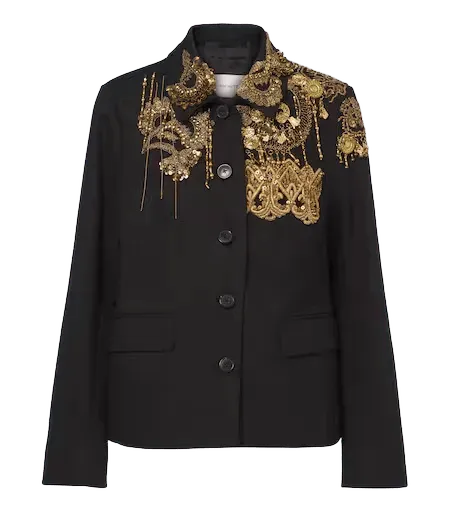 Embellished cotton jacket
