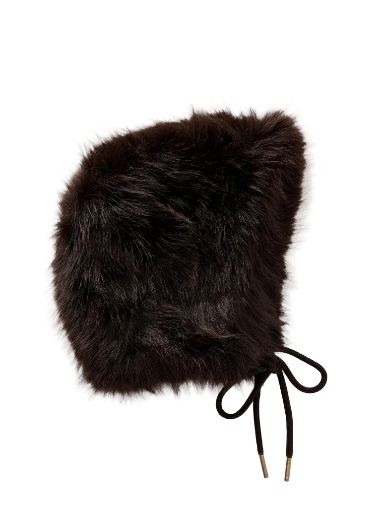 Dvore plush hat - brown - One Size