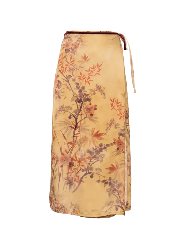 Forte Forte Le Bambou Secret wrap midi skirt
