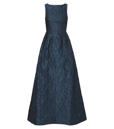 Cascades cloqué jacquard gown