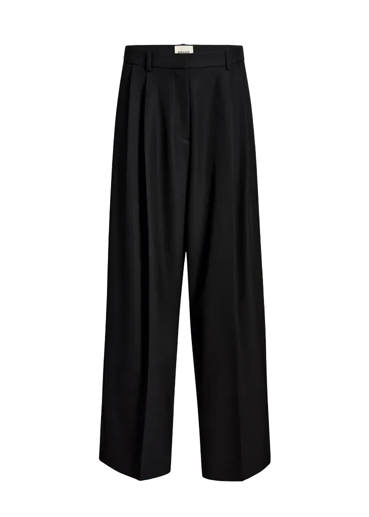 August Pant in Black Wool