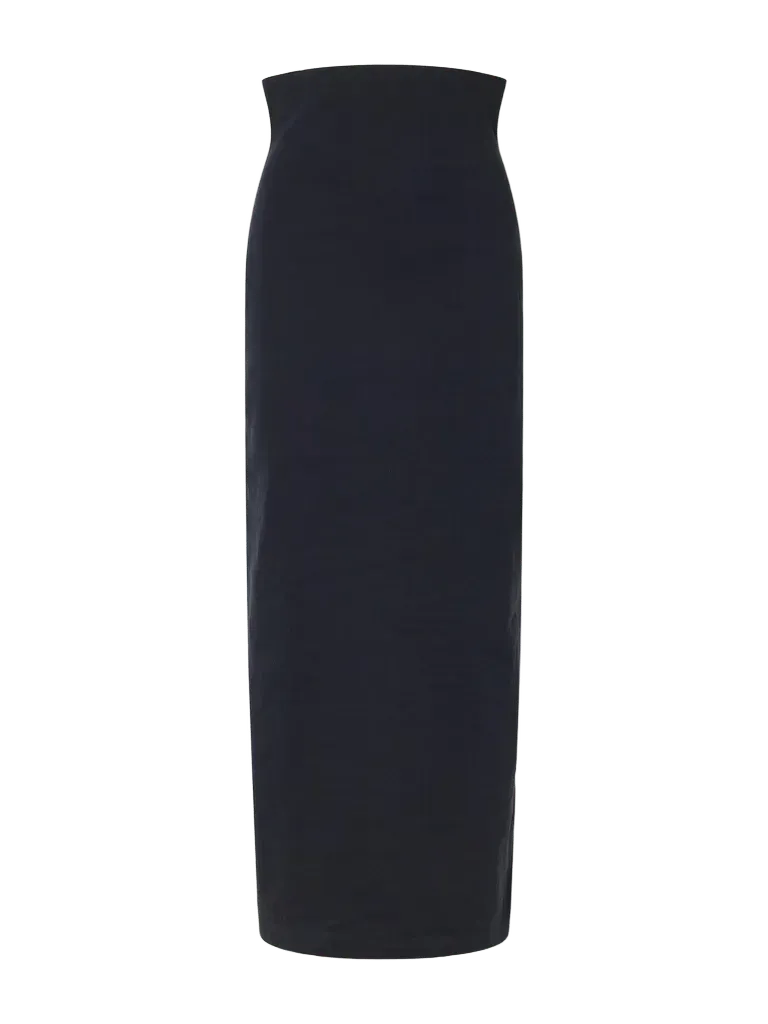 Allow stretch washi-blend maxi skirt