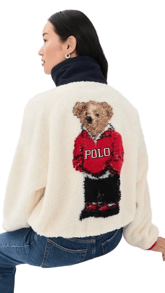 Polo Bear Fleece Funnel Neck Pullover
