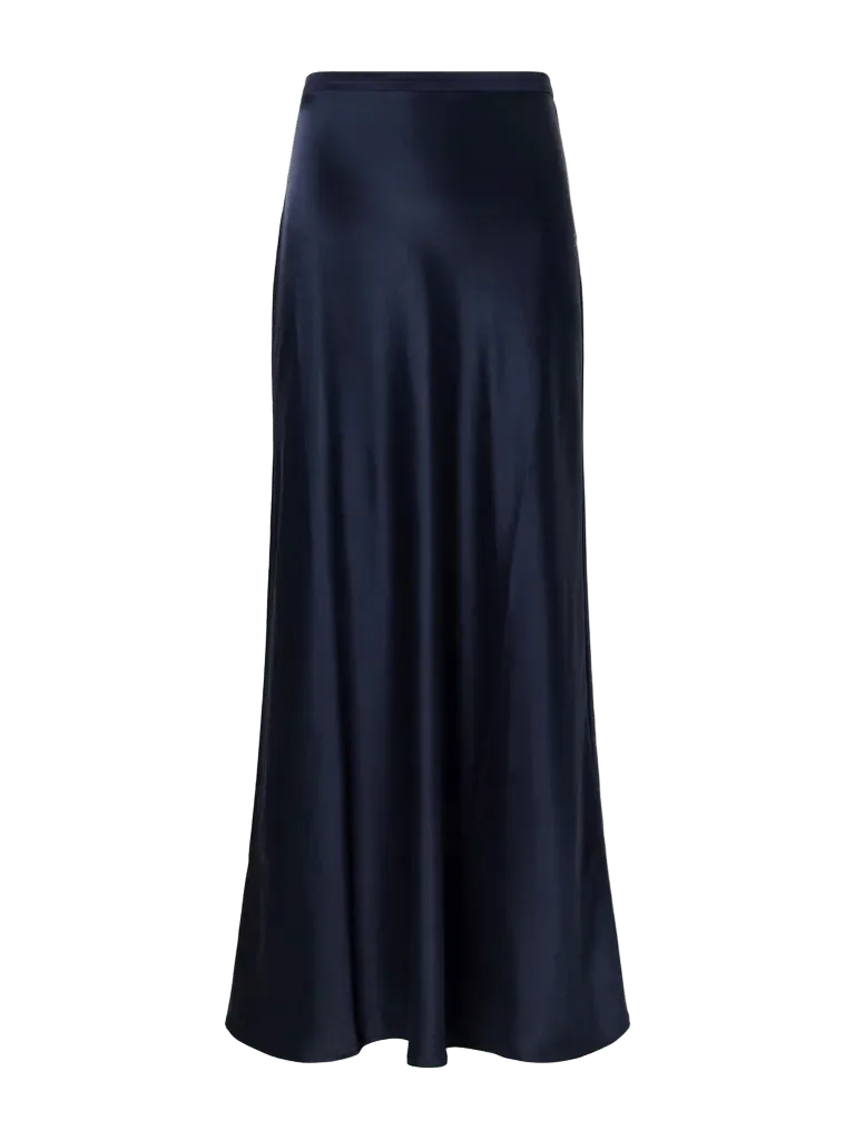 Bar satin maxi skirt