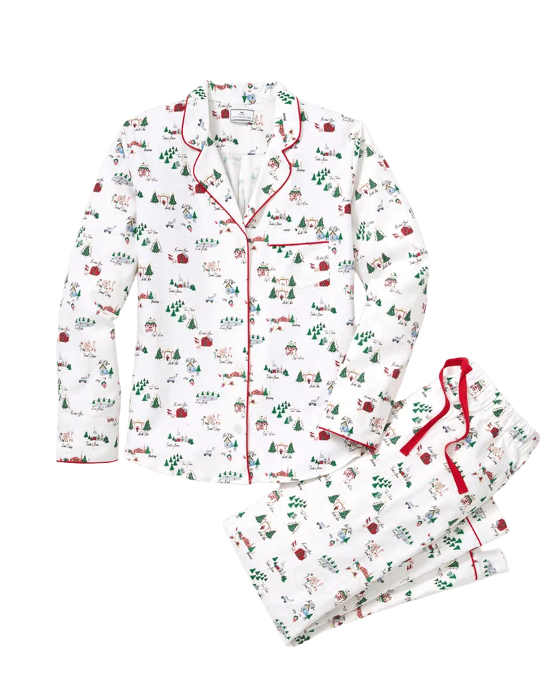 Women's Twill Pajama Set in North Pole Chronicles