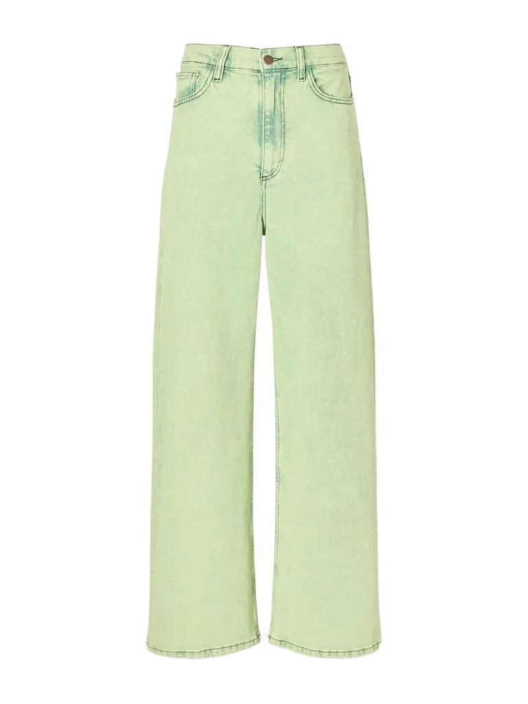 Mid-rise wide-leg jeans