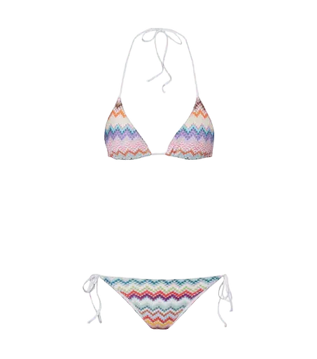 Zigzag lamé bikini
