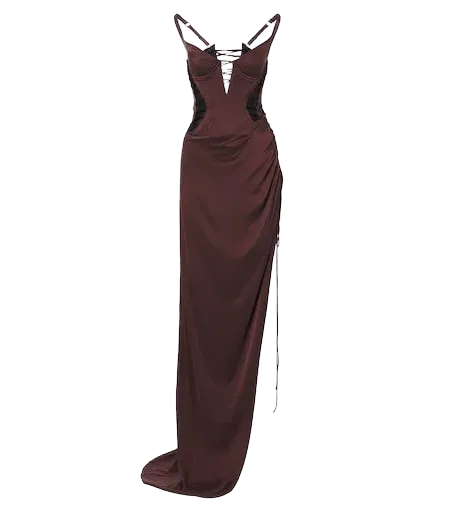 Ruched corset gown