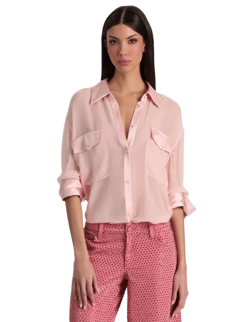 FINELY OVERSIZED UTILITY SHIRT - ENGLISH ROSE