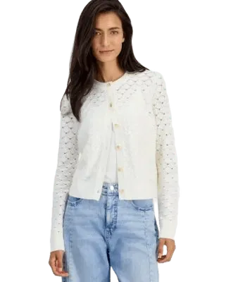 Women's Pointelle Crewneck Cora Cardigan, Macy's Exclusive